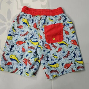 Fish flops swim trunks